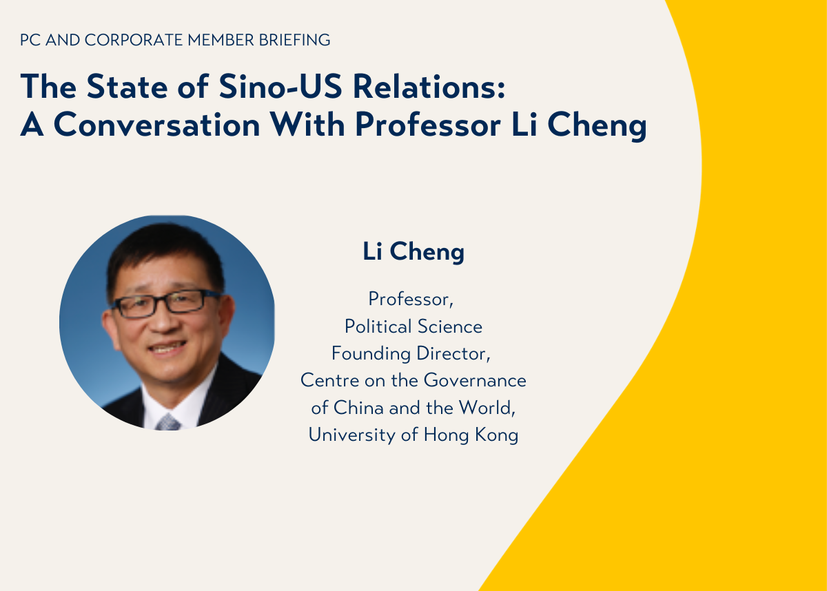 The State of Sino-US Relations: A Conversation with Professor Li 